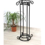 Blumensäule Metall Schwarz 97 cm Blumenständer KW042 Blumenhocker Pflanzenständer Pflanzensäule - Dandibo