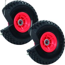 Bild für 2x Sackkarrenrad Pannensicher 260x80 mm 3.00-4 PU Sackkarre Ersatzrad Rad Reifen