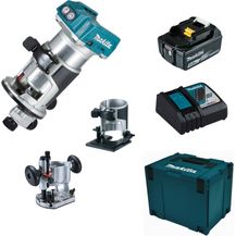 Bild für Makita Akku-Multifunktionsfräse DRT50ZJX2 18V plus DC18RC plus Akku 5,0 Ah BL 1850B