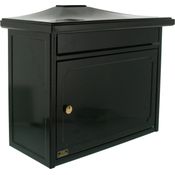 BURG-WÄCHTER, Briefkasten mit Komfort-Tiefe, A4 Einwurf-Format, Verzinkter Stahl, Kopenhagen 882 GR, Grün