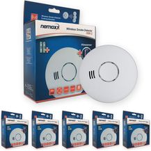 Bild für 5x Nemaxx HW-2 Funkrauchmelder Rauchmelder Hitzemelder mit kombiniertem Rauch- und Thermosensor nach DIN EN 14604