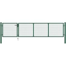 Bild für vidaXL Gartentor Stahl 350 x 75 cm grün