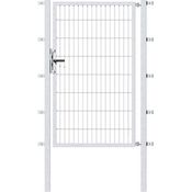 Metallzaun Einzeltor für Doppelstabmatte verzinkt zum Einbeton. 140 cm x 150 cm