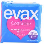Evax Cottonlike compresas normal mit Flügel 16 Stück Damenbinden