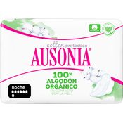 Ausonia Organic compresas noche 9 Stück Damenbinden