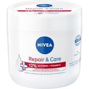 NIVEA Repair & Care Creme, feuchtigkeitsspendende & nicht fettende Körpercreme, schnell einziehende Lotion mit Vitamin E & Glycerin, für sehr trockene & raue Haut (400 ml)