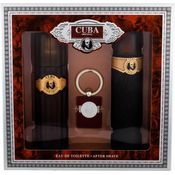 Cuba Gold Set Eau de Toilette (EdT) 100 ml + After Shave Lotion 100 ml + Schlüsselanhänger