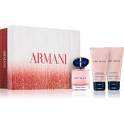 Armani My Way Geschenkset für Damen, Eau de Parfum 50 ml, parfümiertes Duschgel 50 ml, parfümierte Bodylotion 50 ml