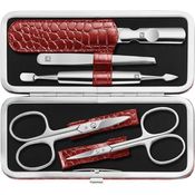 Zwilling Classic Inox Maniküre Pediküre Set 5tlg. mit Nagelschere, Leder, rot Maniküre-Set 1 Stück