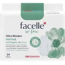 Bild für facelle Natural Ultra Binden Normal mit Flügeln – 14 Stück