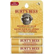 Burt's Bees 100 % natürlicher Lippenbalsam 2er-Pack mit Bienenwachs, feuchtigkeitsspendend, 2 Tuben á 8,5 g in Blister-Box