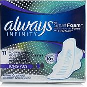 Always Infinity Long Plus Binden mit Flügeln, sehr saugfähig für maximale Sicherheit