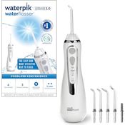 Waterpik Advanced Kabellose Munddusche, Water Flosser Testsieger 2024, 99,9% Plaque Entfernung, 4 Aufsätze, 3 Modi, Induktionsladesystem, Weiß