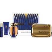 Mauboussin Prestige 2024 Star Set, Eau de Parfum 90 ml, Körpermilch 75 ml, Travel Spray 20 ml, elegante goldene Umhängetasche