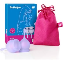 Bild für Satisfyer Feel good MENSTRUAL CUP, Menstruationstasse, hypoallergen, 2 Größen (15 ml & 20 ml)
