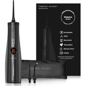 Tristan Auron ProJet Munddusche – 5 Reinigungsmodi, 8 Druckstufen, 300 ml Tank, LCD Display, USB-C Schnellladung, IPX7, inkl. 2 Ersatzdüsen und Reisetasche
