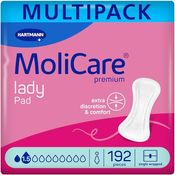 MoliCare lady Pad 1.5 Tropfen, Ultra diskrete Einlagen für Frauen, zuschneidbar, geruchsneutralisierend, 192 Stück