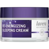 lavera Re-Energizing Sleeping Cream, Nachtcreme 50 ml für Damen mit Biotrauben und Vitamin E, 100% zertifizierte Naturkosmetik