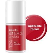 alessandro Striplac UV-Nagellack Red Paradise, kratzfest & deckend, hält bis zu 15 Tage, leicht aufzutragen, schonende Abziehtechnologie, vegan, rot, 6,5ml