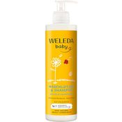 Weleda Baby Shampoo und Waschgel 2in1, sanfte Pflege mit Calendula für Kinder, 400 ml