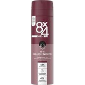 8X4 Men Deo N° 18 Million Nights (150 ml), Deospray für Männer mit orientalischen Duftnoten, 48h zuverlässiges Herren Deodorant ohne Aluminium (ACH) für jeden Hauttyp