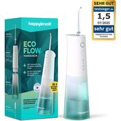 happybrush Eco Flow Munddusche mit 360° Düse, 120 PSI Wasserdruck, 3 Modi & 3 Wochen Akkulaufzeit für gründliche Zahnpflege