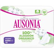 Ausonia Organic compresas super 10 Stück Damenbinden