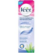 Veet Silk & Fresh Hair Removal Cream Enthaarungscreme auch für empfindliche Haut geeignet 100 ml