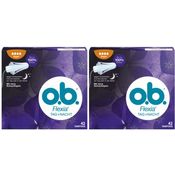 o.b. Flexia Super Plus Comfort Tampons Tag + Nacht für extra Tragekomfort und zuverlässigen Schutz während der Periode 2 x 42 Stück