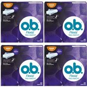 o.b. Flexia Super Plus Comfort Tampons Tag + Nacht für extra Tragekomfort und zuverlässigen Schutz während der Periode 4 x 42 Stück