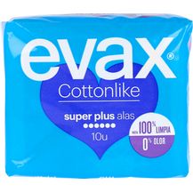 Bild für Evax Cottonlike compresas super plus mit Flügel 10 Stück Damenbinden