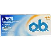 o.b. Flexia Super Tampons für extra Tragekomfort und zuverlässigen Schutz während der Periode 16 Stück