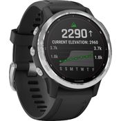Garmin fenix 6S Smartwatch GPS, Unisex, 42mm, Edelstahlgehäuse, Silber/Schwarz (010-02409-00)