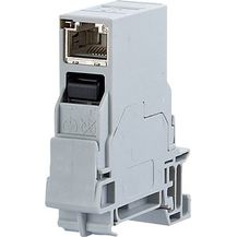 Bild für Metz Connect 1401206113KE Netzwerkdose Hutschiene CAT 6 Lichtgrau