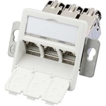 Bild für Telegärtner Modulaufn. AMJ-S 3-fach ch T568A UP-50flexCat6A J00020A0512