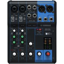 Bild für Yamaha MG 06 Mischpult Analog Sound Mixer (6-Kanal, 2x Mic, XLR, 12 Watt)