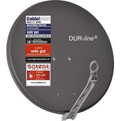 DUR-line Select 75/80cm Anthrazit Satelliten-Schüssel - 3 x Test + Sehr gut + Aluminium Sat-Spiegel