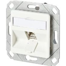 Bild für BTR 130B11D11102-E Datendose C6A modul 1 Port 180°M UPk Unterputz reinweiss