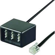 Bild für GOOBAY 10x TAE Adapter 3 x TAE N/F/N- Buchse auf RJ11/RJ14-Stecker 6P4C Adapter für z.B. Fritzbox Router 0,2 Meter Kabel schwarz (68026)