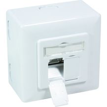 Bild für BIGtec CAT.6 Netzwerkdose Dose Kombidose Aufputz / Unterputz Netzwerk Datendose RAL 9003 Signalweiß für Verlegekabel CAT.5 CAT.5e CAT.6 CAT.6a CAT.7 CAT.7a