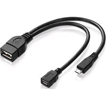 Bild für adaptare 40228 USB-OTG Adapter-Kabel Micro-USB 2.0-Stecker USB-Buchse Typ A + Strom-Anschluss für Externe Festplatte und andere Geräte