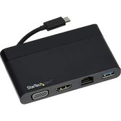 StarTech.com USB C Multiport Adapter mit HDMI und VGA - Mac - Windows - Chrome - 4K - 1x USB-A Port - GbE - Mobiler USB-C Adapter