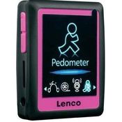 Lenco MP4-Player Podo-152 integriertem Schrittzähler 4,6 cm LCD-Bildschirm, 4GB interne Speicher, SD-Kartenslot, USB - rose