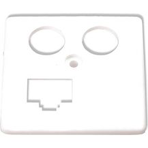 Bild für HOMEWAY HW-ZP-EK13S 8/8 RJ45 Zentralplatte TV+LAN 50mm rw