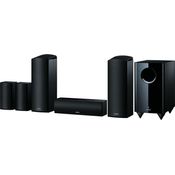 Onkyo SKS-HT588(B) 5.1.2 Kanal Heimkino Lautsprechersystem (6-teilig), Dolby Atmos-fähig, 130 W Belastbarkeit, 80 W aktiver Subwoofer, Surround Lautsprecher wandmontierbar, Schwarz
