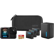 GoPro HERO13 Black Extended Power Bundle, Action-Cam mit 5,3K Video, 3 Enduro Akkus, Dualladegerät, 64 GB microSD-Karte, Kamera-Case
