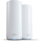 Netgear Orbi 770 Serie Quad-Band WiFi 7 Mesh-Netzwerksystem (RBE772) Router mit 1 Satelliten-Repeater, bis zu 360 m² Abdeckung, 100 Geräten, 2,5-Gig-Internetanschluss (11 GBit/s)
