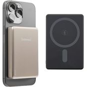 Intenso MW10000 Magnetische Powerbank 10000 mAh, MagSafe kompatibel, Wireless Charging 15W, USB-C PD 20W, geprüft in Deutschland, Champagner