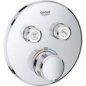 GROHE Grohtherm SmartControl - Thermostat mit 2 Absperrventilen (langlebige Oberfläche, Sicherheitssperre bei 38°C, Fertigmontageset), chrom, 29119000