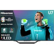 Hisense 85U7NQ 215cm (85 Zoll) 4K Mini LED ULED HDR Smart TV, Quantum Dot, 120Hz/ 144Hz VRR, Game Mode Pro, Dolby Vision IQ & Atmos, Bluetooth, Alexa Built-in, Anthrazit, [2024]